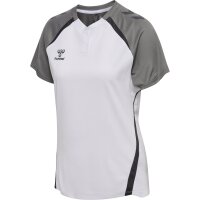 hummel Lead 2.0 Polo Damen - white/steel gray
