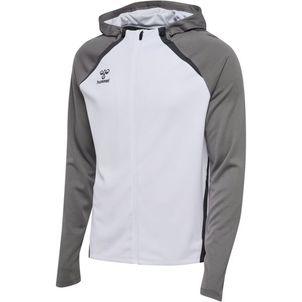 hummel Lead 2.0 Zip Hoodie Herren - white/steel gray