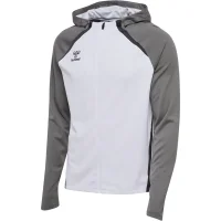 hummel Lead 2.0 Zip Hoodie Herren - white/steel gray