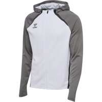 hummel Lead 2.0 Zip Hoodie Herren - white/steel gray