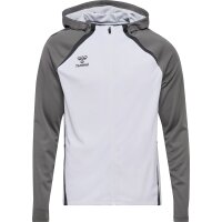 hummel Lead 2.0 Zip Hoodie Herren - white/steel gray