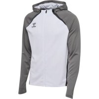 hummel Lead 2.0 Zip Hoodie Herren - white/steel gray