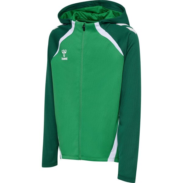 hummel Lead 2.0 Zip Hoodie Kinder - jelly bean/evergreen