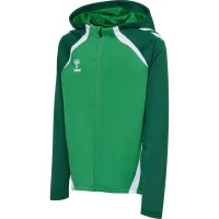 hummel Lead 2.0 Zip Hoodie Kinder - jelly bean/evergreen