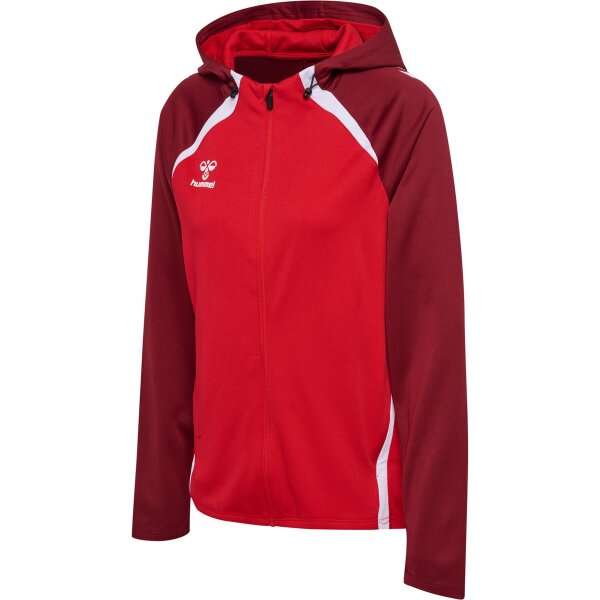 hummel Lead 2.0 Zip Hoodie Damen - true red/maroon