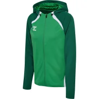 hummel Lead 2.0 Zip Hoodie Damen - jelly bean/evergreen