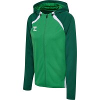 hummel Lead 2.0 Zip Hoodie Damen - jelly bean/evergreen