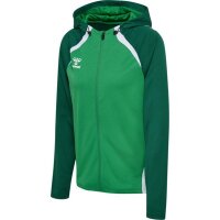 hummel Lead 2.0 Zip Hoodie Damen - jelly bean/evergreen