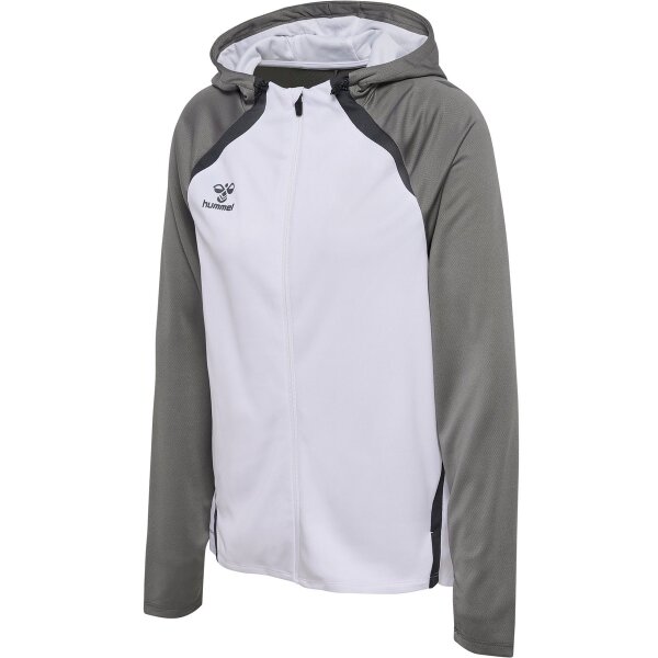 hummel Lead 2.0 Zip Hoodie Damen - white/steel gray
