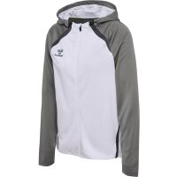 hummel Lead 2.0 Zip Hoodie Damen - white/steel gray