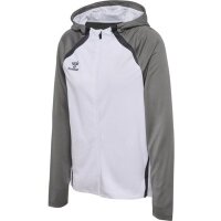 hummel Lead 2.0 Zip Hoodie Damen - white/steel gray