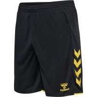 hummel Core 2.0 Shorts Herren - black/blazing yellow