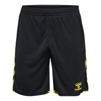 hummel Core 2.0 Shorts Herren - black/blazing yellow