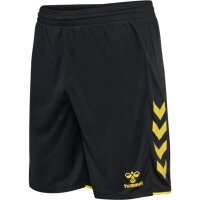 hummel Core 2.0 Shorts Herren - black/blazing yellow