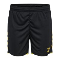 hummel Core 2.0 Shorts Damen - black/blazing yellow