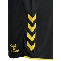 hummel Core 2.0 Shorts Damen - black/blazing yellow