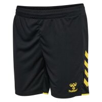 hummel Core 2.0 Shorts Damen - black/blazing yellow