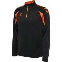 hummel Core 2.0 Half Zip Trainingsjacke - black/orange tiger