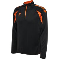 hummel Core 2.0 Half Zip Trainingsjacke - black/orange tiger
