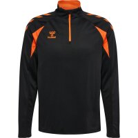 hummel Core 2.0 Half Zip Trainingsjacke - black/orange tiger