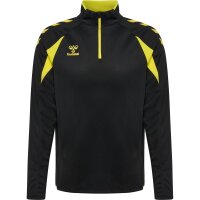 hummel Core 2.0 Half Zip Trainingsjacke - black/blazing yellow
