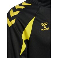 hummel Core 2.0 Half Zip Trainingsjacke - black/blazing yellow