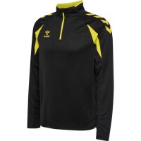 hummel Core 2.0 Half Zip Trainingsjacke - black/blazing yellow