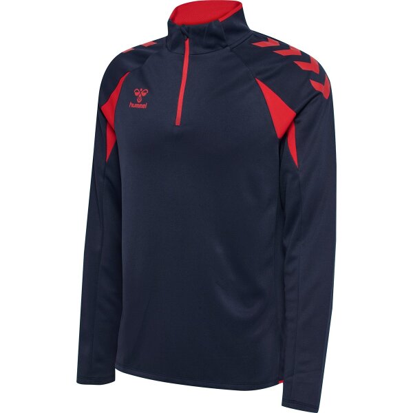 hummel Core 2.0 Half Zip Trainingsjacke - marine/true red