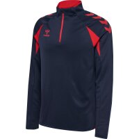 hummel Core 2.0 Half Zip Trainingsjacke - marine/true red