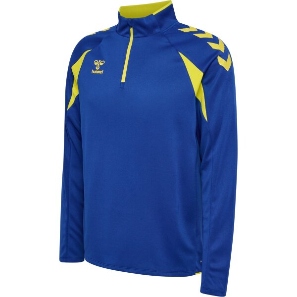 hummel Core 2.0 Half Zip Trainingsjacke - true blue/blazing yellow