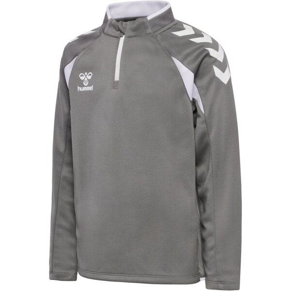hummel Core 2.0 Half Zip Trainingsjacke Kinder - steel gray/white
