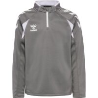 hummel Core 2.0 Half Zip Trainingsjacke Kinder - steel gray/white