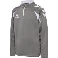 hummel Core 2.0 Half Zip Trainingsjacke Kinder - steel gray/white