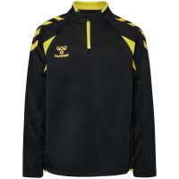 hummel Core 2.0 Half Zip Trainingsjacke Kinder - black/blazing yellow
