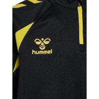 hummel Core 2.0 Half Zip Trainingsjacke Kinder - black/blazing yellow