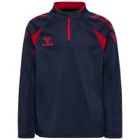 hummel Core 2.0 Half Zip Trainingsjacke Kinder - marine/true red
