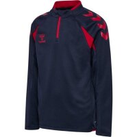 hummel Core 2.0 Half Zip Trainingsjacke Kinder - marine/true red
