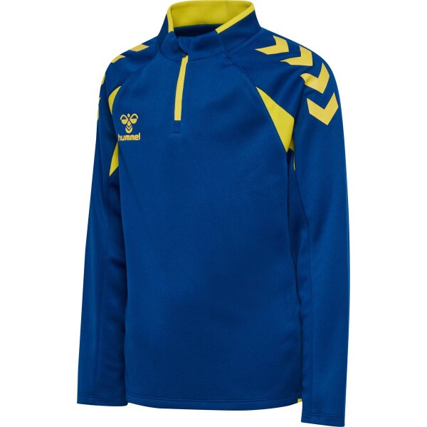 hummel Core 2.0 Half Zip Trainingsjacke Kinder - true blue/blazing yellow
