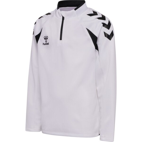 hummel Core 2.0 Half Zip Trainingsjacke Kinder - white/black
