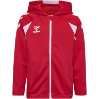 hummel Core 2.0 Zip Hoodie Kinder - true red/white