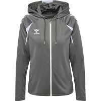 hummel Core 2.0 Zip Hoodie Damen - steel gray/white