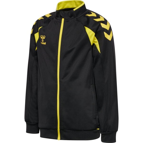 hummel Core 2.0 Track Zip Trainingsjacke Kinder - black/blazing yellow