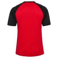 hummel Match Striped S/S Trikot - true red/black