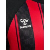 hummel Match Striped S/S Trikot - true red/black