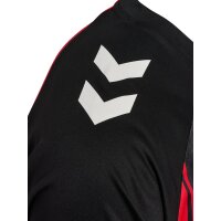 hummel Match Striped S/S Trikot - true red/black