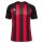 hummel Match Striped S/S Trikot - true red/black