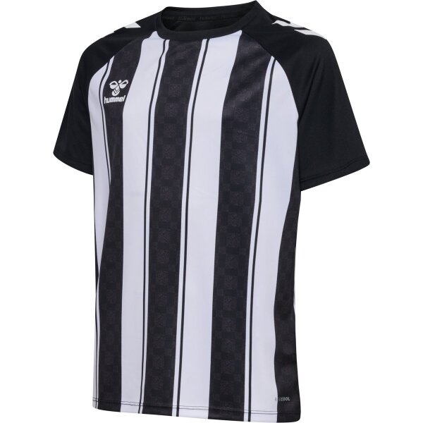 hummel Match Striped S/S Trikot Kinder - black/white