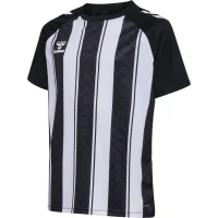 hummel Match Striped S/S Trikot Kinder - black/white