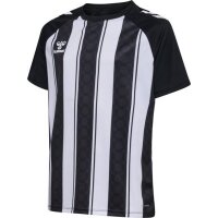 hummel Match Striped S/S Trikot Kinder - black/white