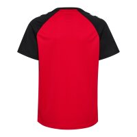 hummel Match Striped S/S Trikot Kinder - true red/black